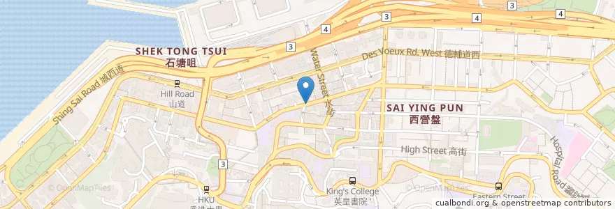 Mapa de ubicacion de 加記 Ka Kee Restaurant en China, Guangdong, Hongkong, Hong Kong Island, New Territories, 中西區 Central And Western District.