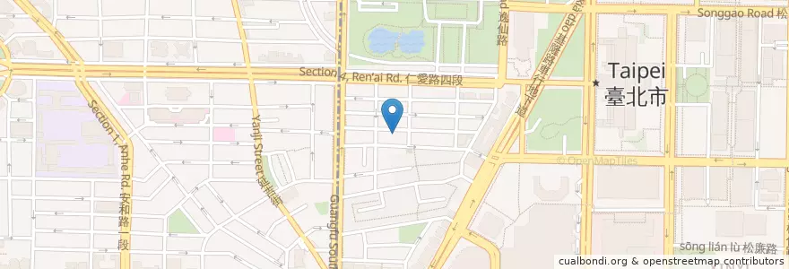 Mapa de ubicacion de 開燈咖啡 en 타이완, 신베이 시, 타이베이시, 다안 구.