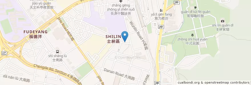 Mapa de ubicacion de 六九小館 en Taïwan, Nouveau Taipei, Taipei, District De Shilin.