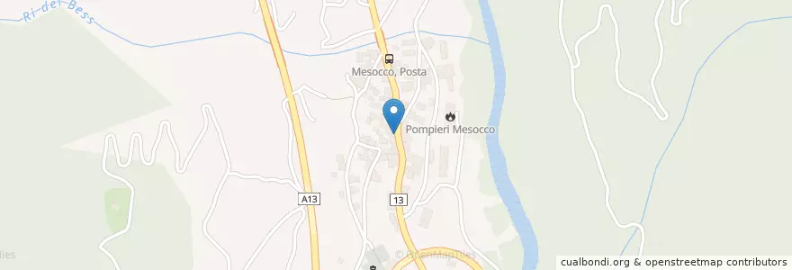Mapa de ubicacion de Bar Sport en Suíça, Grisões, Moësa, Mesocco.