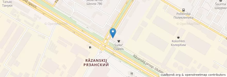 Mapa de ubicacion de Живика en Rússia, Distrito Federal Central, Москва, Юго-Восточный Административный Округ, Рязанский Район.