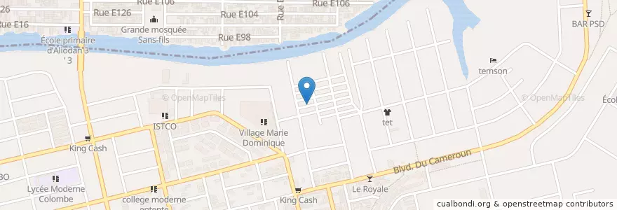 Mapa de ubicacion de Ecole Primaire" La Réussite" en Ivoorkust, Abidjan, Koumassi.