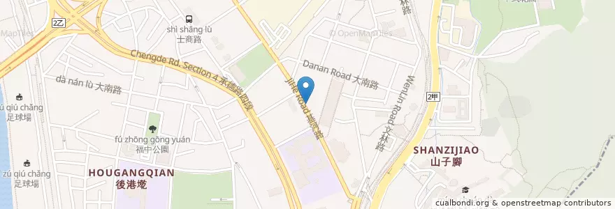 Mapa de ubicacion de 上等十全排骨 en Taïwan, Nouveau Taipei, Taipei, District De Shilin.