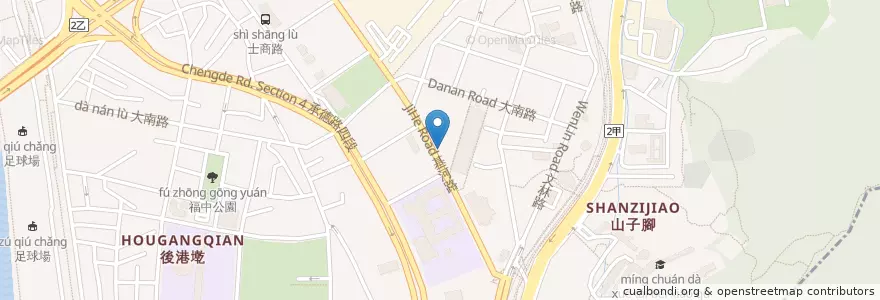 Mapa de ubicacion de 人間煙火 en Tayvan, 新北市, Taipei, 士林區.