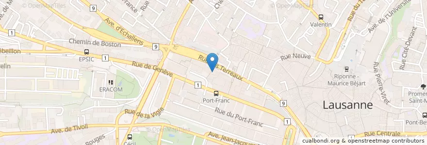 Mapa de ubicacion de Bity Crypto ATM en سويسرا, فود, District De Lausanne, لوزان.