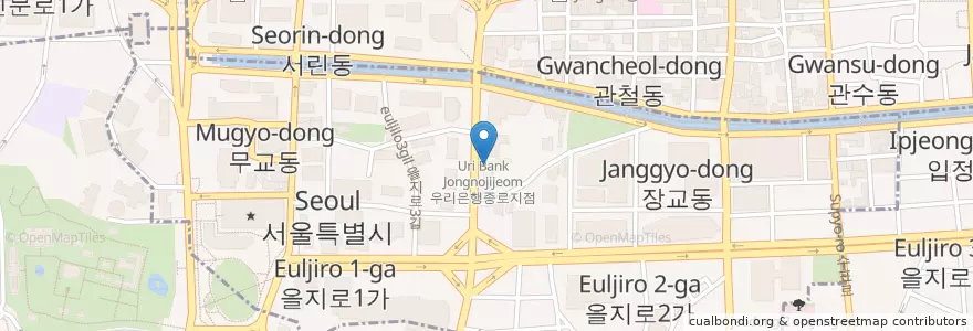 Mapa de ubicacion de 김밥천국 en Corea Del Sud, Seul, 명동.