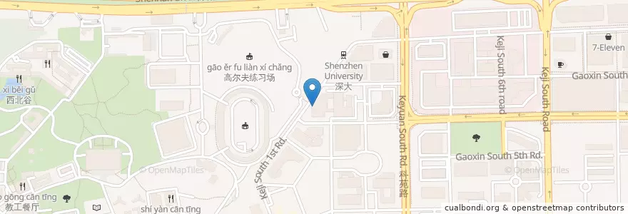 Mapa de ubicacion de 阿哈邁牛肉麵 en 中国, 广东省, 深圳市, 南山区, 粤海街道.