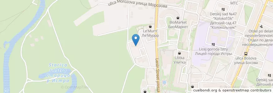 Mapa de ubicacion de СДЭК en ロシア, 中央連邦管区, モスクワ州, Городской Округ Истра.