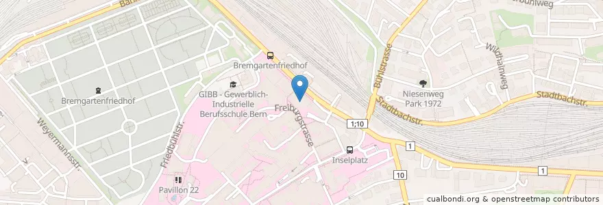 Mapa de ubicacion de UPD Interdisziplinäre Memory Clinic IDMC en Schweiz, Bern, Verwaltungsregion Bern-Mittelland, Verwaltungskreis Bern-Mittelland, Bern.