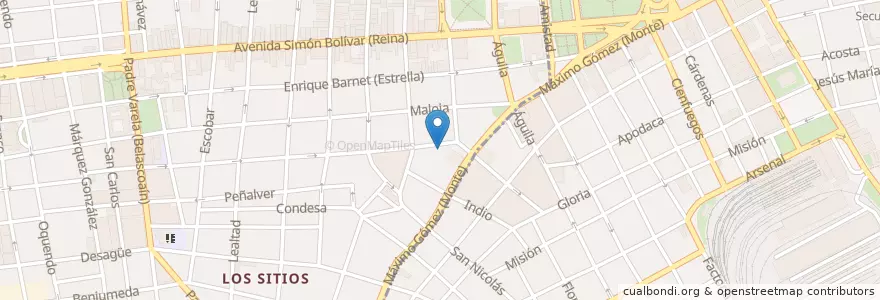 Mapa de ubicacion de Biblioteca Municipal María Villar Bucetas en 古巴, La Habana, La Habana Vieja, Centro Habana.