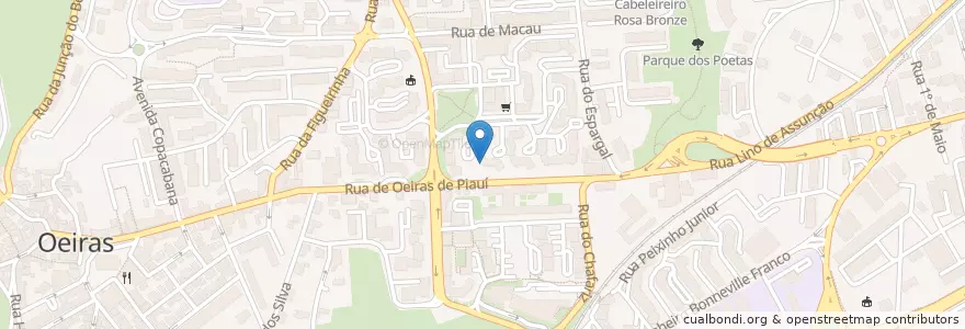 Mapa de ubicacion de Dim Sum Macau en Portekiz, Área Metropolitana De Lisboa, Lisboa, Grande Lisboa, Oeiras, Oeiras E São Julião Da Barra, Paço De Arcos E Caxias.