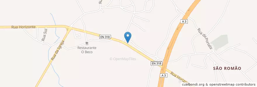 Mapa de ubicacion de Zia en 포르투갈, 노르트 지방, 포르투, Área Metropolitana Do Porto, Trofa, Coronado.