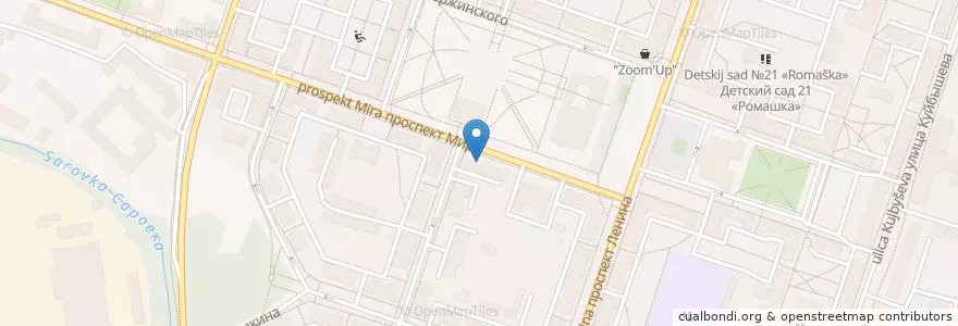 Mapa de ubicacion de Отделение связи №607188 en ロシア, 沿ヴォルガ連邦管区, ニジニ・ノヴゴロド州, サロフ閉鎖行政地域.
