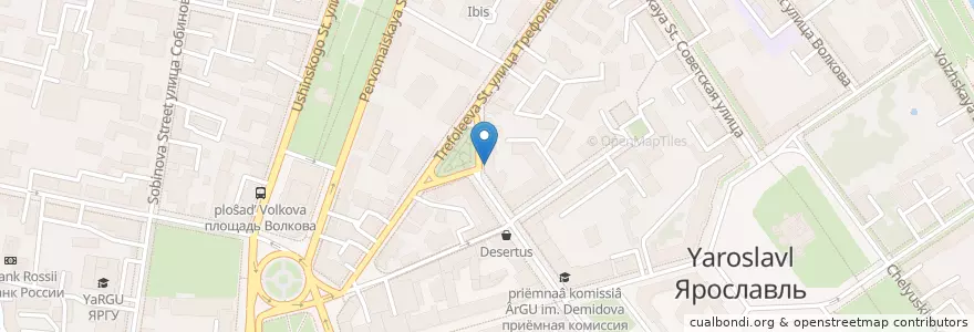 Mapa de ubicacion de Просто кофе en Rusia, Distrito Federal Central, Óblast De Yaroslavl, Ярославский Район, Городской Округ Ярославль.