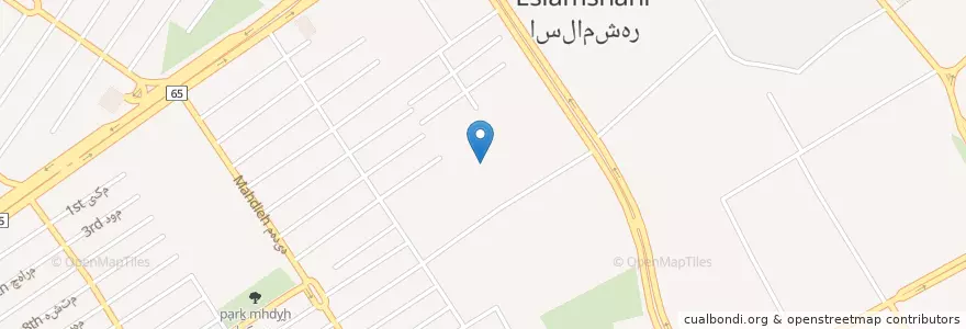 Mapa de ubicacion de اسلامشهر en Иран, Тегеран, شهرستان اسلامشهر, بخش مرکزی شهرستان اسلامشهر, اسلامشهر, دهستان ده عباس, اسلامشهر.