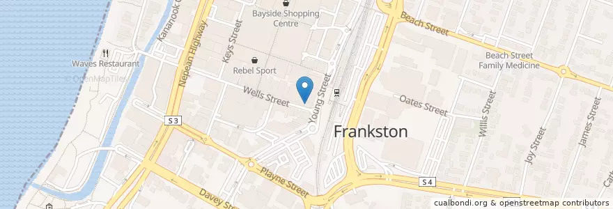 Mapa de ubicacion de Caramel Cafe en Australia, Victoria, City Of Frankston.