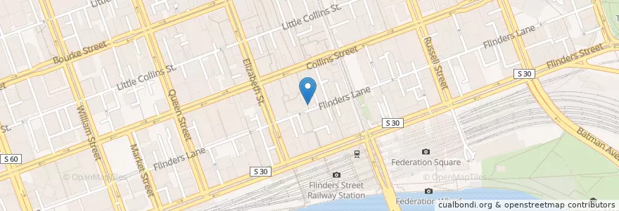 Mapa de ubicacion de Centro Espresso en Avustralya, Victoria, City Of Melbourne.