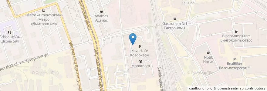 Mapa de ubicacion de Крафтейнер en Russie, District Fédéral Central, Moscou, Северный Административный Округ, Бутырский Район.