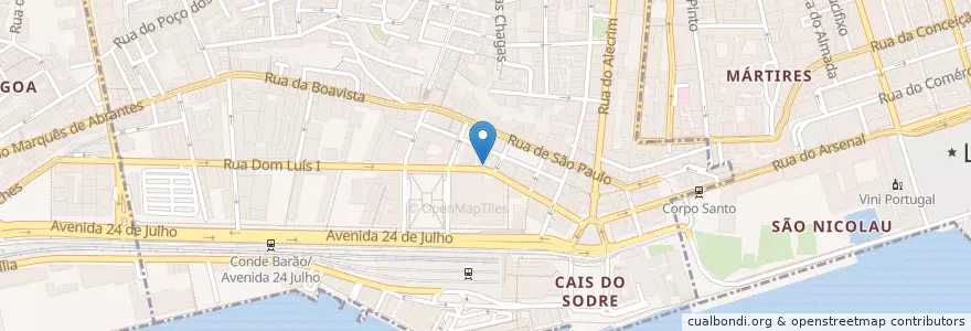 Mapa de ubicacion de Sabores da Ribeira en 葡萄牙, Área Metropolitana De Lisboa, Lisboa, Grande Lisboa, 里斯本, Misericórdia.