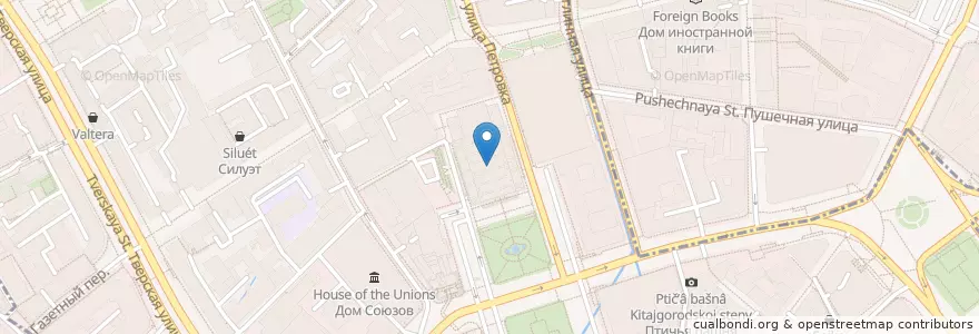 Mapa de ubicacion de Bolsjojtheater en Rusland, Centraal Federaal District, Moskou, Центральный Административный Округ, Тверской Район.