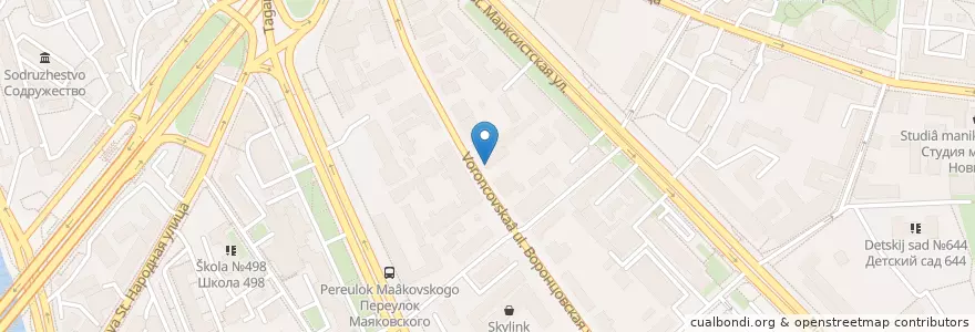 Mapa de ubicacion de Ananas Lounge en 러시아, Центральный Федеральный Округ, Москва, Центральный Административный Округ, Таганский Район.