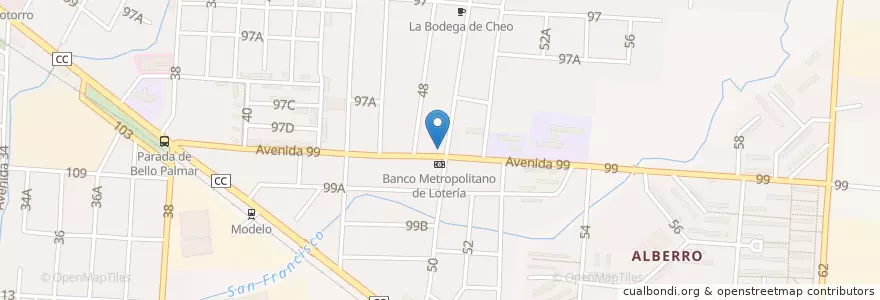 Mapa de ubicacion de Biblioteca Sucursal Roberto Friol en Cuba, Havana, Cotorro.