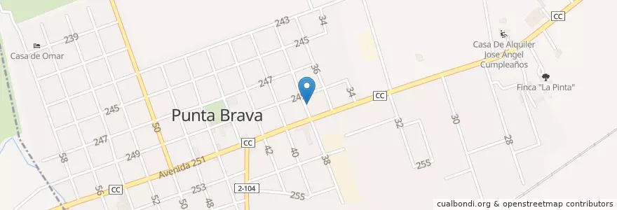 Mapa de ubicacion de Biblioteca Surcursal Punta Brava en Kuba, Havanna, La Lisa.