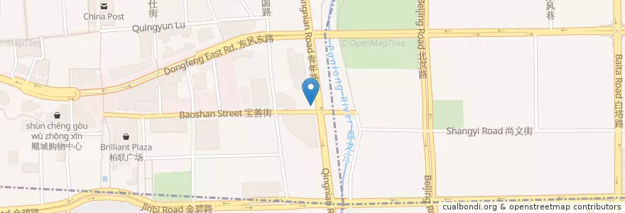 Mapa de ubicacion de 交通银行 en 中国, 云南省, 昆明市, 五华区, 护国街道.