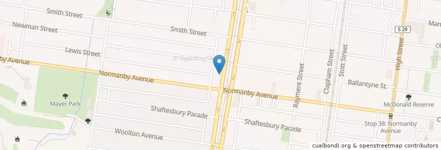 Mapa de ubicacion de Subway en أستراليا, ولاية فيكتوريا, City Of Darebin.