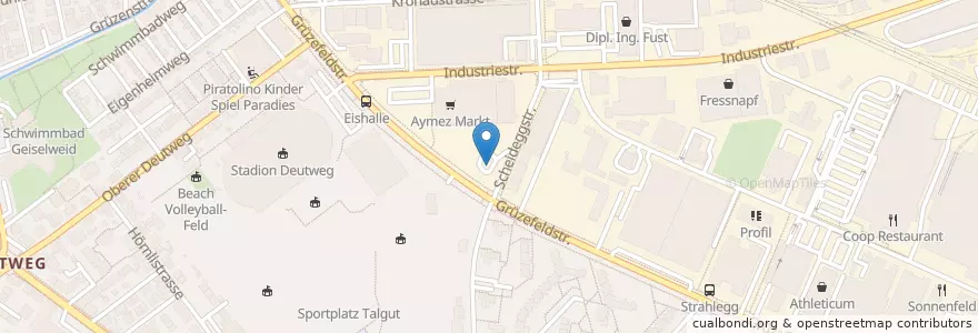 Mapa de ubicacion de Domino's Pizza en Suiza, Zúrich, Bezirk Winterthur, Winterthur.