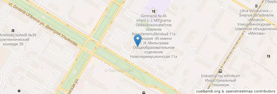 Mapa de ubicacion de Центр Бубновского en ロシア, 中央連邦管区, モスクワ, Юго-Западный Административный Округ, Академический Район.
