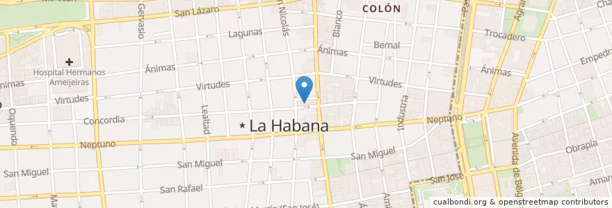 Mapa de ubicacion de Iglesia de Monserrate en 古巴, La Habana, Centro Habana.