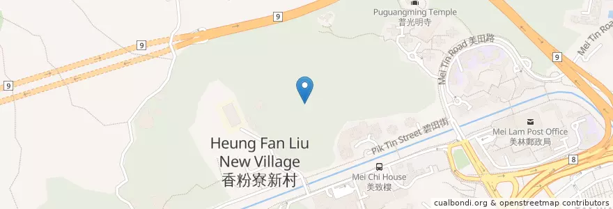 Mapa de ubicacion de 穀寮 Kuk Liu en Çin, Guangdong, Hong Kong, Yeni Bölgeler, 沙田區 Sha Tin District.