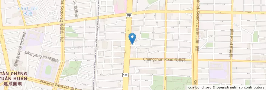 Mapa de ubicacion de 韓國食堂韓舍 en 台湾, 新北市, 台北市, 中山区.