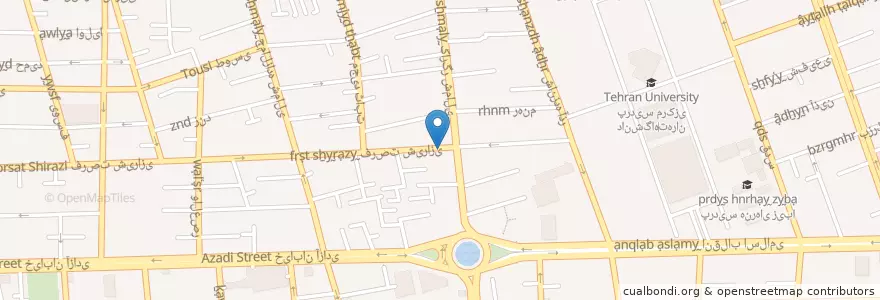 Mapa de ubicacion de ایستگاه تاکسی انقلاب - ونک en İran, Tahran Eyaleti, شهرستان تهران, Tahran, بخش مرکزی شهرستان تهران.