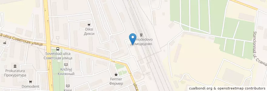 Mapa de ubicacion de Выпечка en Rusia, Distrito Federal Central, Óblast De Moscú, Городской Округ Домодедово.