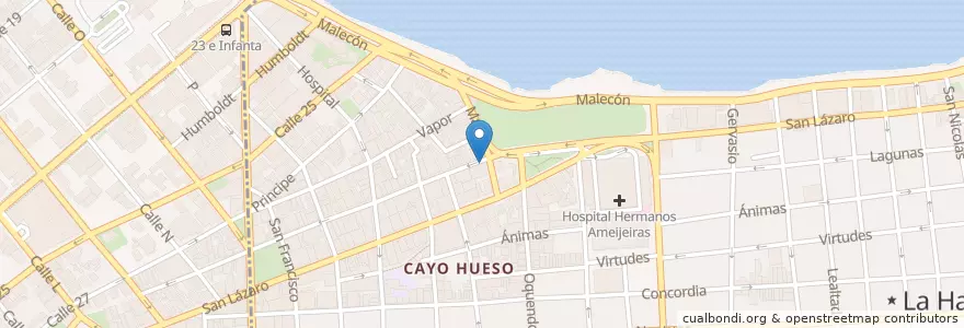 Mapa de ubicacion de Albarran en Cuba, L'Avana, Centro Habana.