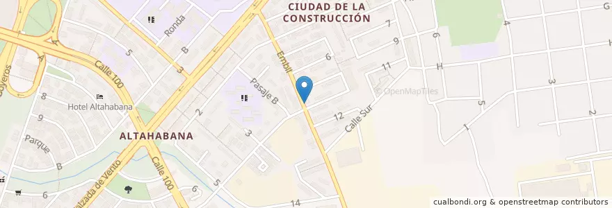 Mapa de ubicacion de Cafetería La Pelota en 古巴, La Habana, Boyeros.