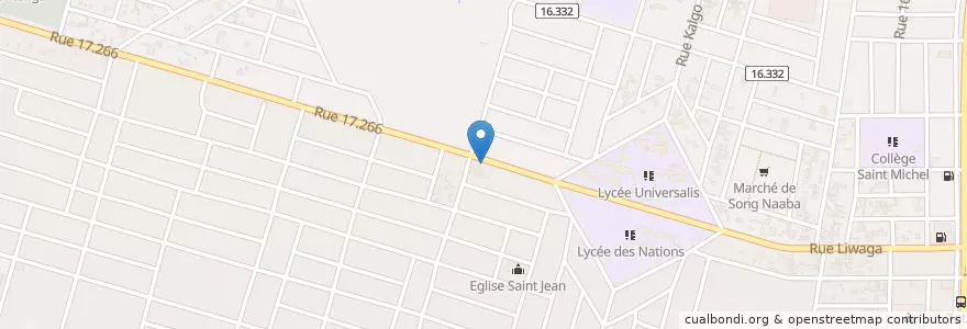 Mapa de ubicacion de Pharmacie NOOM-WENDE en Burkina Faso, Centre, Kadiogo, Ouagadougou.