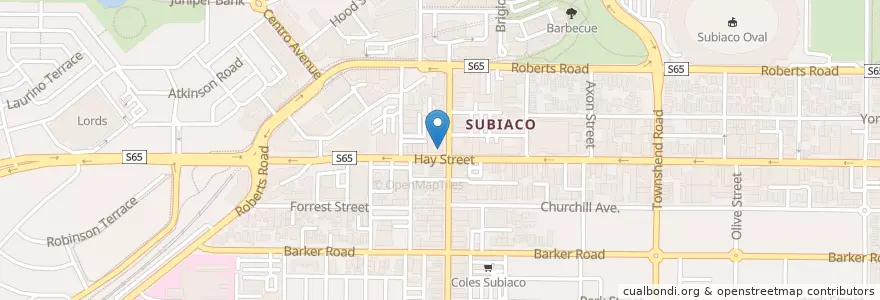Mapa de ubicacion de Regal Theatre en Australia, Australia Occidentale, City Of Subiaco.
