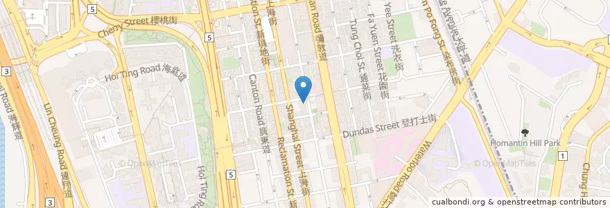 Mapa de ubicacion de 金旺餐廳 Kam Mong Restaurant en 中国, 広東省, 香港, 九龍, 新界, 油尖旺區 Yau Tsim Mong District.