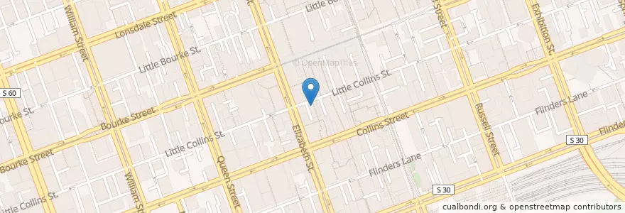 Mapa de ubicacion de Biscotti en Avustralya, Victoria, City Of Melbourne.