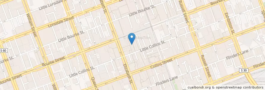 Mapa de ubicacion de Gordon’s en Avustralya, Victoria, City Of Melbourne.