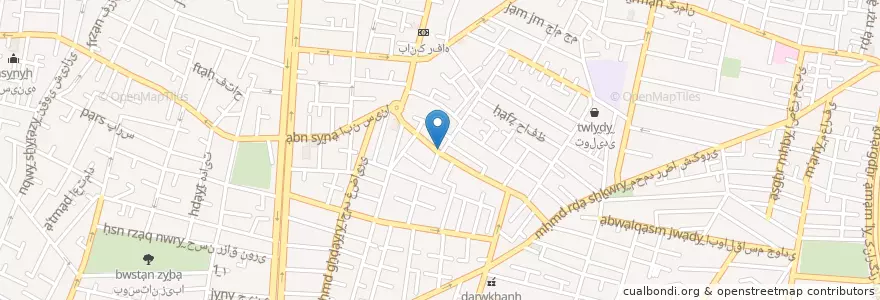 Mapa de ubicacion de داروخانه ارسبلان en Iran, Teheran, شهرستان تهران, Teheran, بخش مرکزی شهرستان تهران.