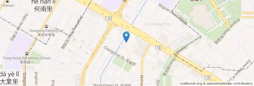 Mapa de ubicacion de 雙城美式餐廳 en Taiwan, Taichung, 西區.