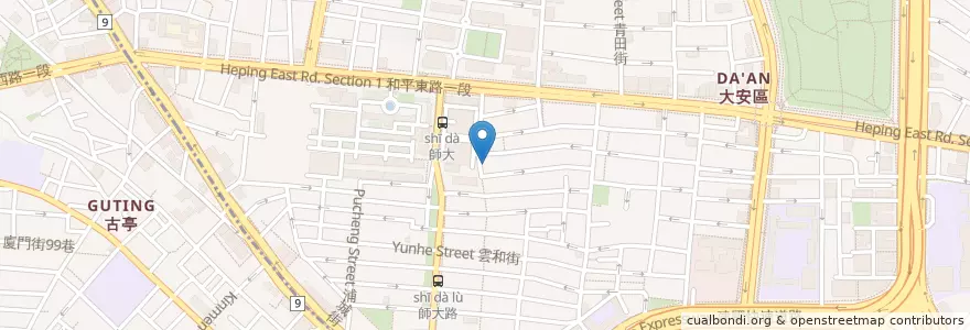 Mapa de ubicacion de 軒軒滷味 en تایوان, 新北市, تایپه, 大安區.