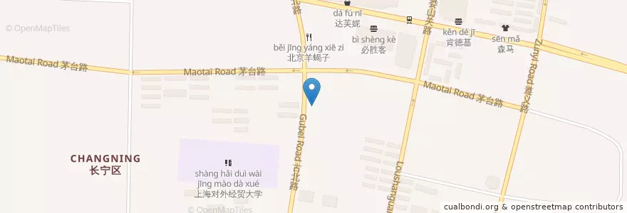 Mapa de ubicacion de CZbank en الصين, شانغهاي, 长宁区.
