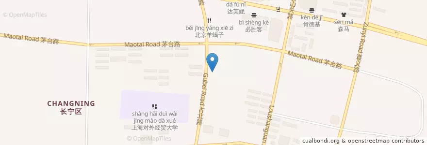 Mapa de ubicacion de 平安银行 en 中国, 上海市, 長寧区.