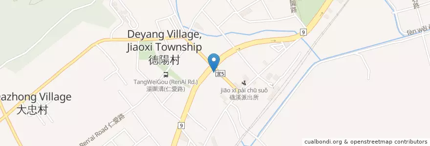 Mapa de ubicacion de 憶鄉園海鮮 en Taiwan, 臺灣省, 宜蘭縣, 礁溪鄉.
