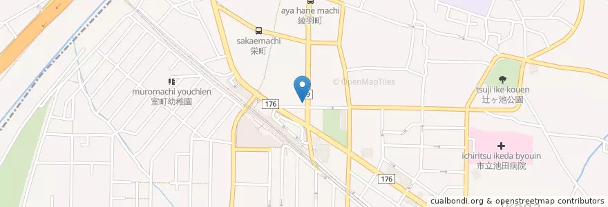 Mapa de ubicacion de 吉田医院 en اليابان, أوساكا, 池田市.
